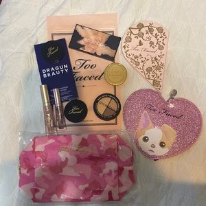 Make-up bag consisting of different face make up. Different brands as well.